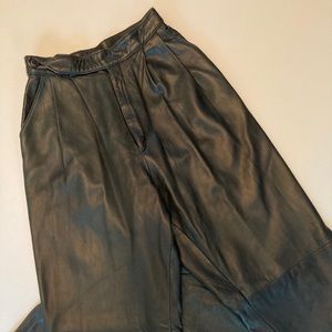 SOLD Vintage 80s Genuine Leather Tapered Pants